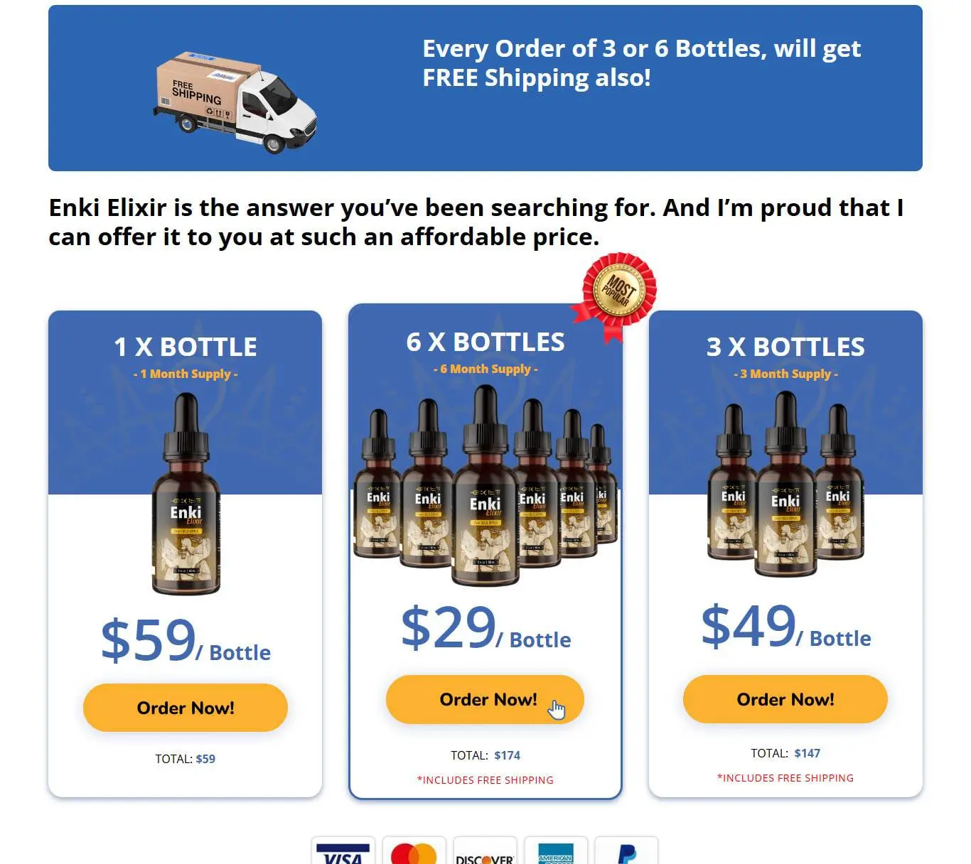 3 Days Enki Elixir Offer